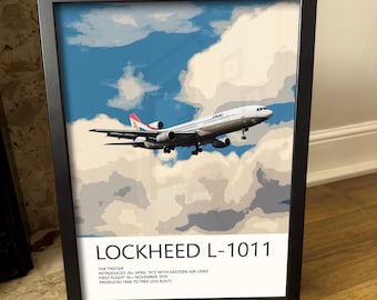 Orient Thai Airlines Lockheed L-1011 Poster - Plane art for aviation enthusiasts & pilot retirement gifts, airline and airplane prints