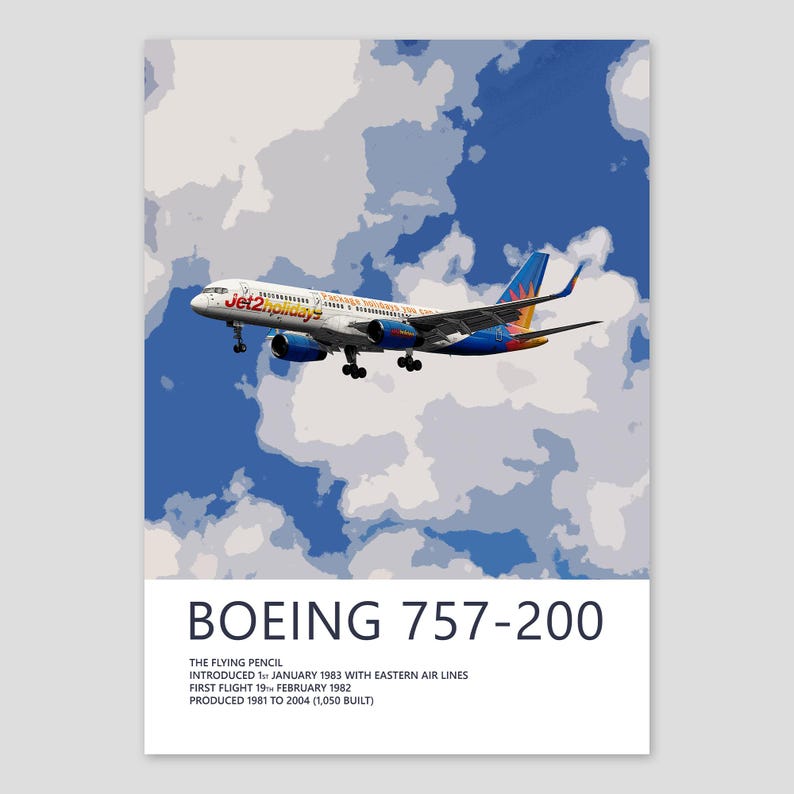 Jet2 Boeing 757 Print Jet2holidays, Aviation Art, Airliner Art Prints ...