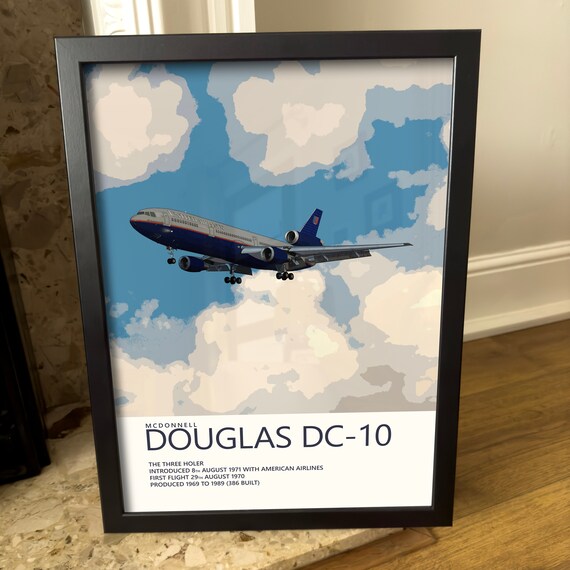 United Airlines Mcdonnell Douglas DC-10 Poster - Fine Aviation