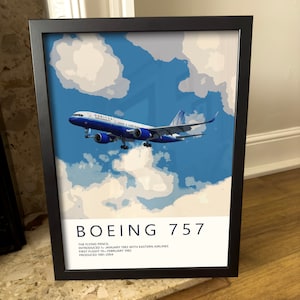 United Airlines Boeing 757 Poster - Fine Aviation Artwork - Fantastic gift for pilots, cabin crew or plane enthusiasts