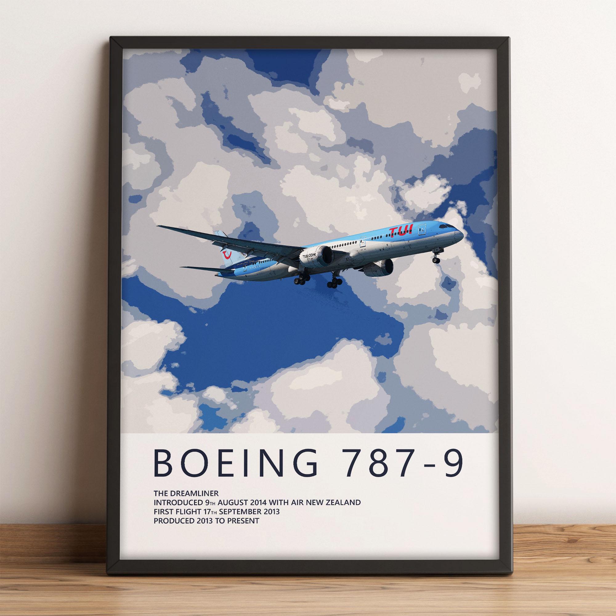 TUI ボーイング787-9 ドリームライナー ポスター – 航空壁アート、航空