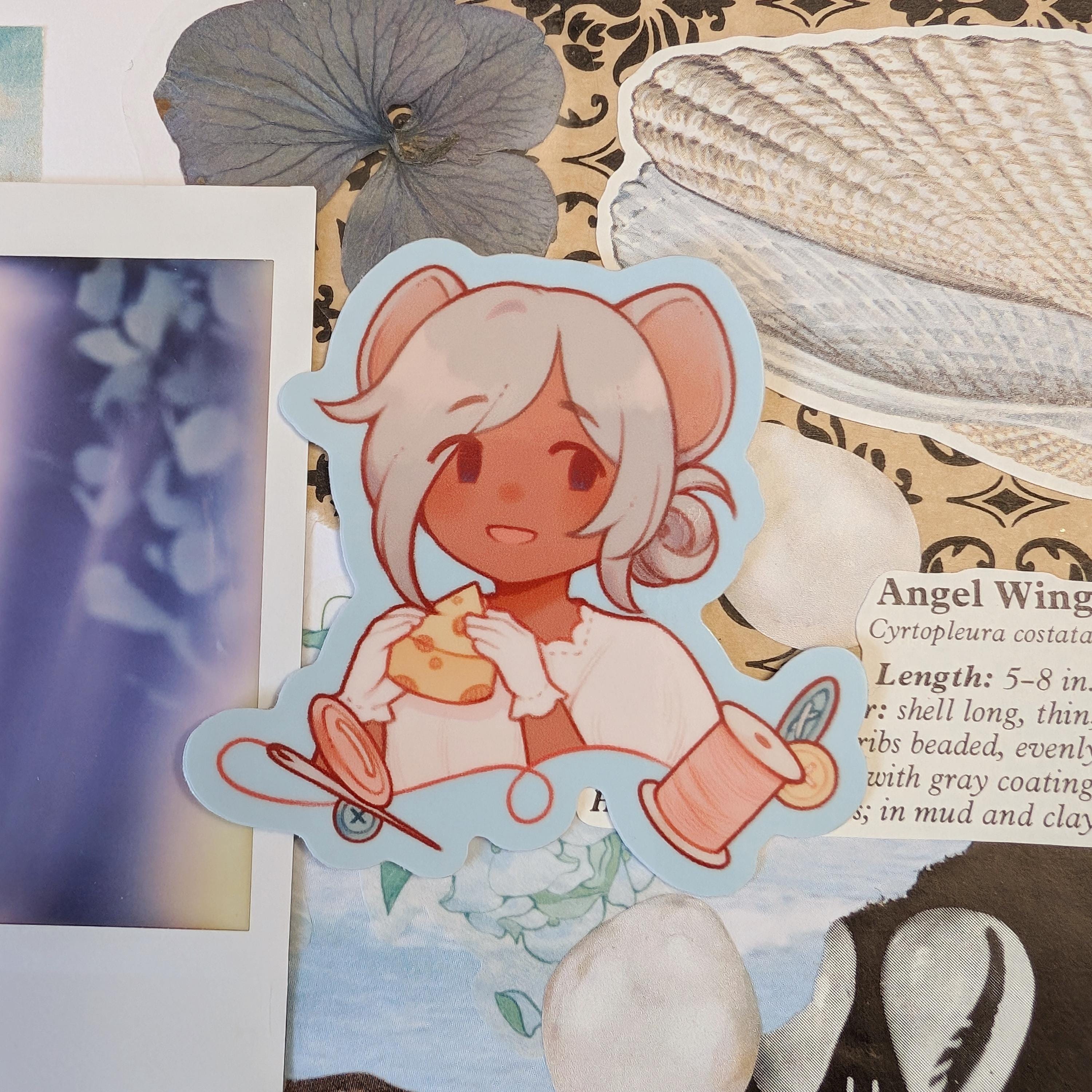 Mouse Girl Vinyl Sticker - Etsy