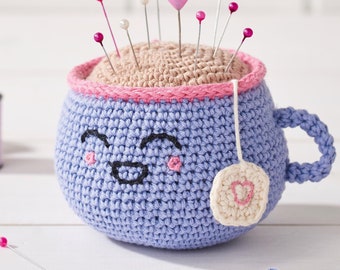 Teacup Amigurumi Pattern - Pin Cushion - PDF Crochet Pattern Download