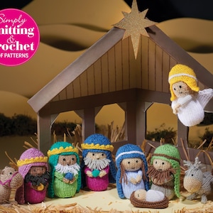 KNITTED Nativity Pattern - Christmas Knitting Pattern - PDF Download only
