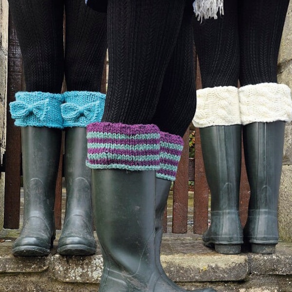 KNITTED Boot Topper Patterns - Easy Knitting Pattern - PDF Download only