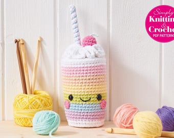 Milkshake Amigurumi Crochet Pattern: Kawaii Drink (PDF Download)