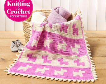 Puppy Print Crochet Baby Blanket Pattern - PDF Download Only