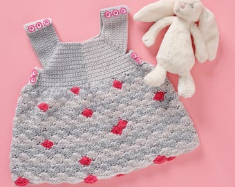Crochet Baby Dress Pattern - PDF Download Only, Sizes 3 months to 18 months