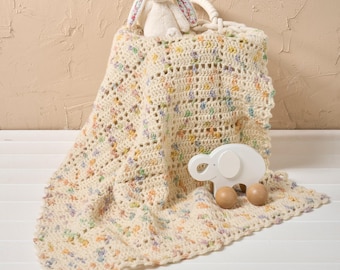 Filet Baby Blanket Crochet Pattern - PDF Download Only