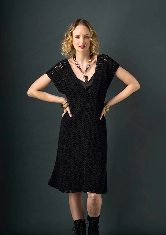 LITTLE BLACK DRESS - Crochet Pattern - Pdf Download Only - Etsy Israel