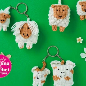 KNITTED Farmyard Animal Patterns - Cow, Sheep, Pig - PDF Download Only ...