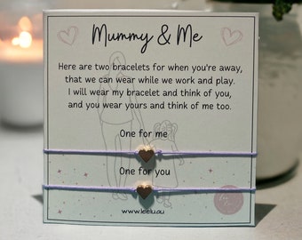 Mummy and me Bracelet,Mummy and me Gift,Mummy and me Wish Bracelet,Kids Separation Anxiety,Missing mummy|Comfort Bracelet,Matching bracelet
