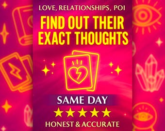 Psychic Love Reading: Exact Thoughts Tarot (Same Day PDF Reading)