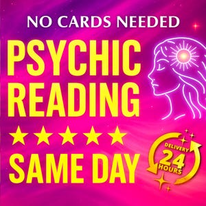 Lectura psíquica honesta sin necesidad de cartas / Entrega el mismo día / Lectura intuitiva de energía, visión precisa del médium, lector de tarot psíquico real 24 horas