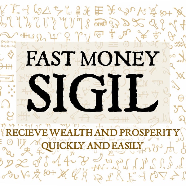 Fast Money Sigil Spell | Attract Money | Money Spell | Custom Sigil | Hand Crafted | Wealth Spell | Abundance Spell | Prosperity Spell