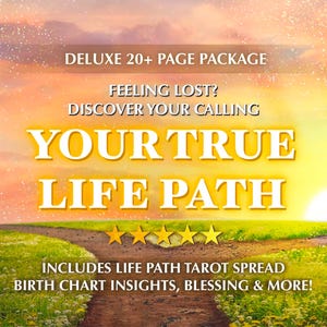 Tarot de lujo del Camino de la Vida, Carta Astral y Bendición: Descubre tu Verdadero Camino / Guía Auténtica y Detallada / Lectura Psíquica /