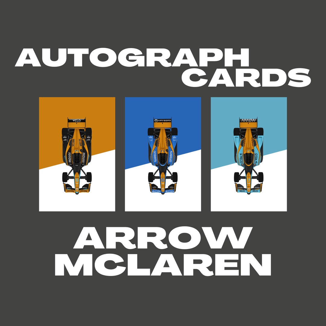 Indycar Autograph Cards Arrow Mclaren 2023 Etsy