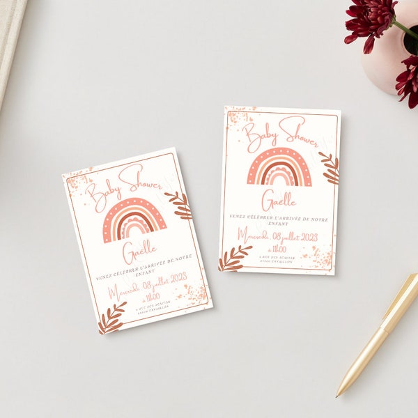 Invitation gender reveal français Etsy France