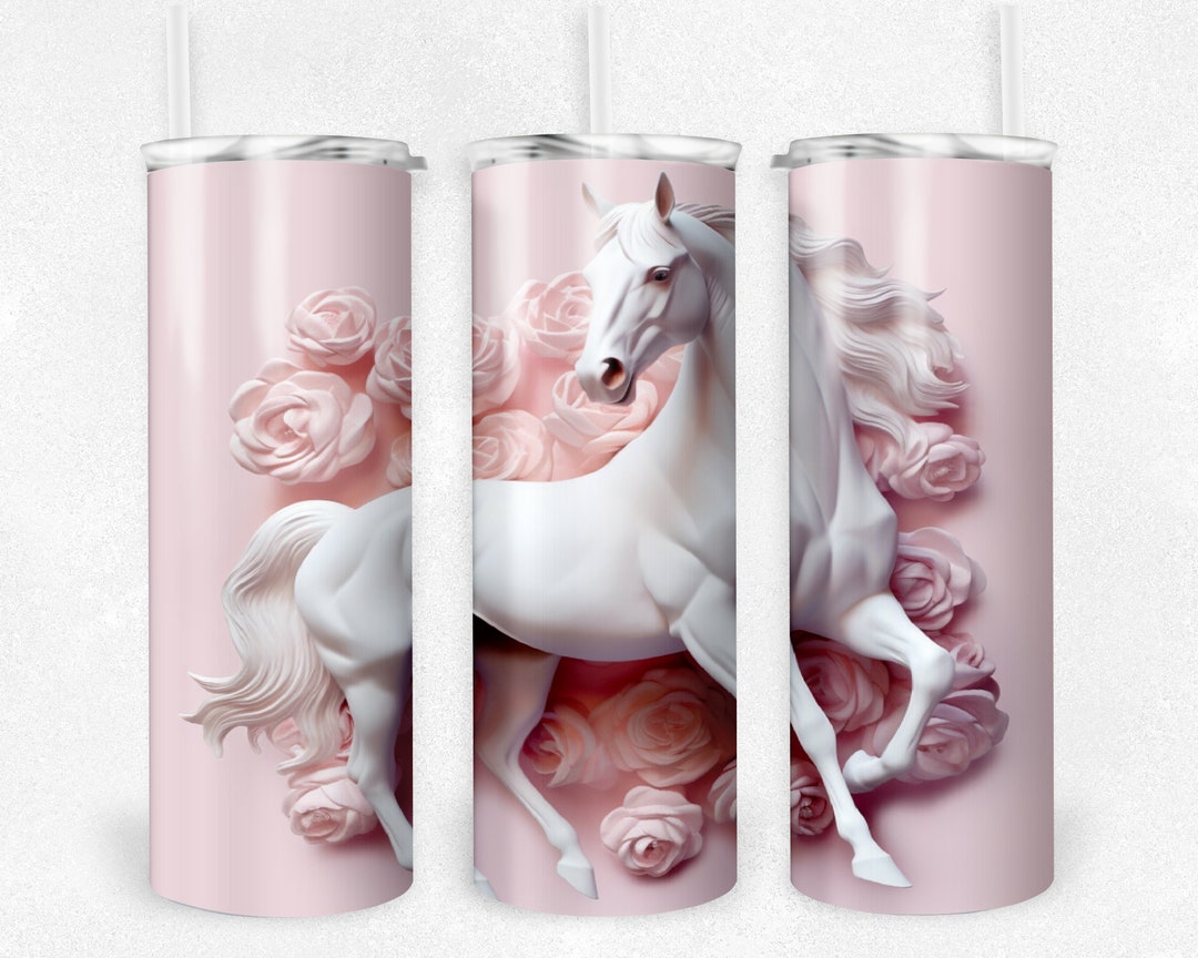 3D Horse Tumbler Wrap 20 Oz Skinny Tumbler Sublimation Design, Straight ...