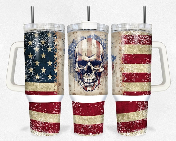 Patriotic Tumbler Tumbler Sublimation Transfer Ready to Press Patriotic Heat  Transfer 40 OZ 40 OZ Tumbler Wrap Men America 