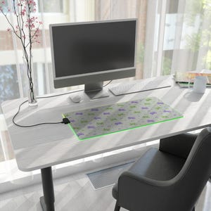 Pastel Gamepad Pattern LED Gaming Mouse Pad | RGB Edge, Controller Icons