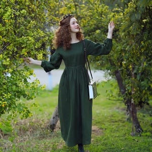 long maxi linen dress