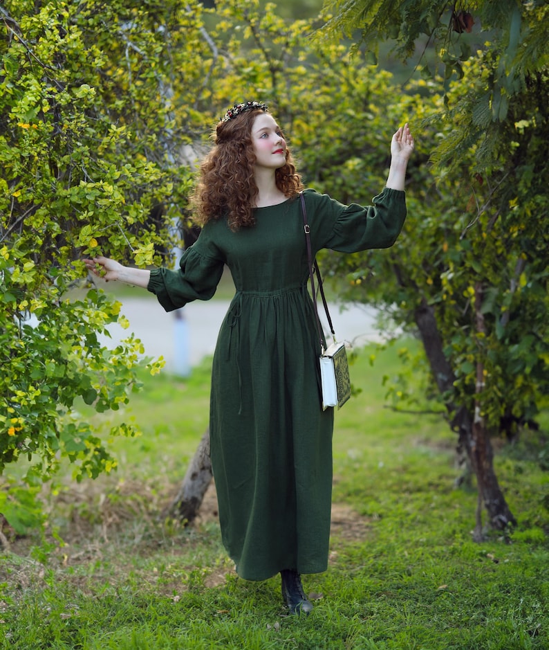 long maxi linen dress