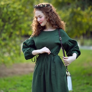 linen dress with adjustable waist