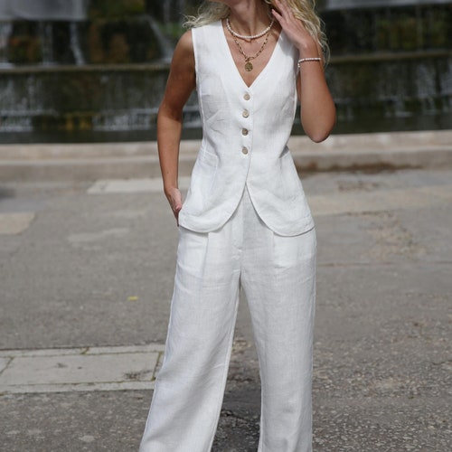 chinese dress ladies Men's Linen Pants Truckee in Natural Melange