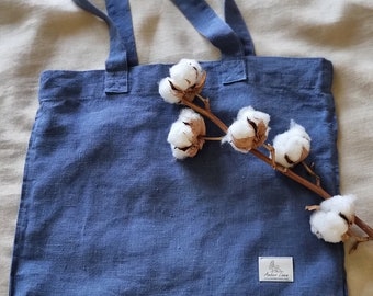 Shopping Bag Reusable  Handmade from Pure Linen, Multipurpose, Washable Foldable bag