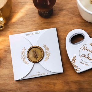 Hochzeit Favor Flaschenöffner mit Box oder Karte für Gast | Babypartygeschenke, Geburtstagsgeschenke, kundenspezifische Gastgeschenke für Erwachsene