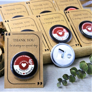 Anniversary Party Favors. Magnetic Bottle Opener for Wedding