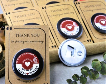 Anniversary Party Favors. Magnetic Bottle Opener for Wedding