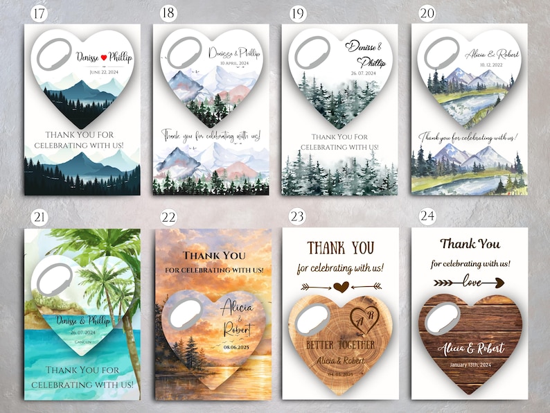 100 Pcs Wedding Favors for Guests in Bulk. Magnetic Bottle Opener Favors . Wedding Magnet zdjęcie 7