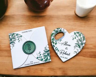 Apribottiglie magnetico a forma di cuore personalizzato: bomboniere per matrimoni