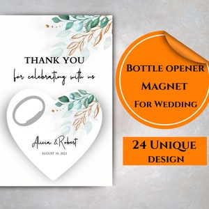 Bottle opener magnet for Wedding favors to guests