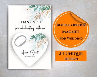 Bottle Opener Favors for Wedding, Birthday, Baptism, Baby Shower, Bridal Shower. Wedding Favors for Guests in Bulk. Wedding magnet.