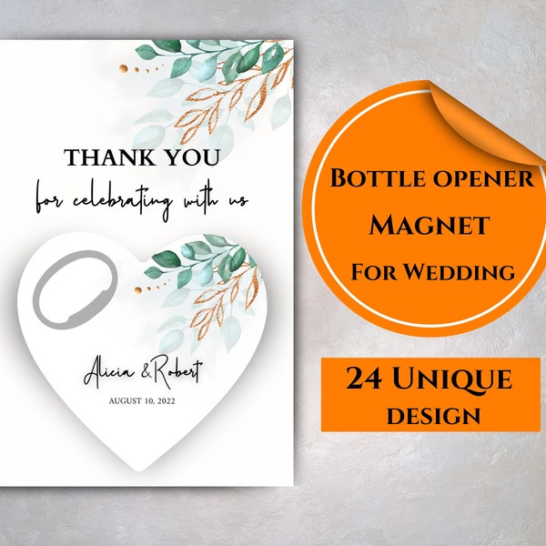 Bottle Opener Favors for Wedding, Birthday, Baptism, Baby Shower, Bridal Shower. Wedding Favors for Guests in Bulk. Wedding magnet.