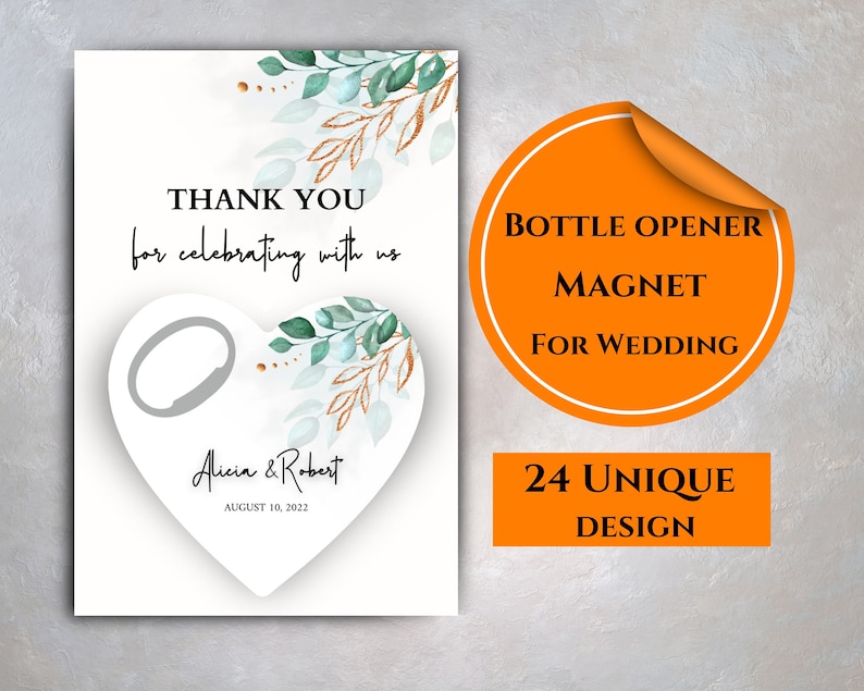 Bottle opener magnet for Wedding favors to guests