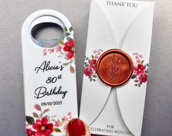 Birthday Favors, Bottle Opener Favors with Boxes. Party favors for Adults