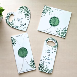 Magnetic Bottle Opener Favors for Weddings, Birthdays, Bridal Showers, Baptisms, Baby Showers.