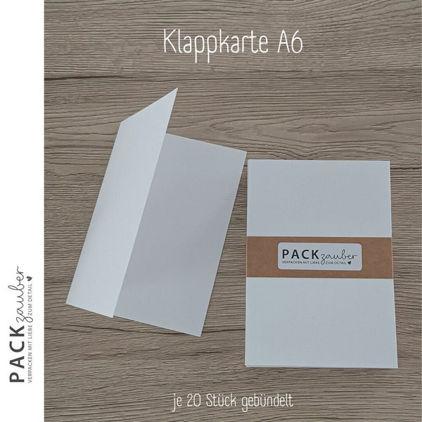 Set (20 Stück) blanko Klappkarte A6 Premiumpapier 300 g | DIY-, Stempel-, Bastel-Projekte