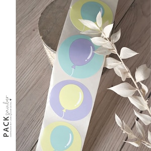 Aufkleber | Luftballons | Happy Birthday | Geburtstag |  Sticker 50 mm