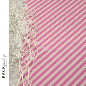Tissue paper | pink-beige striped | 20 pieces | gift wrapping | 50 x 70 cm