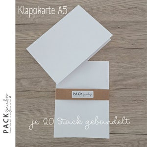 Set (20 Stück) blanko Klappkarte A5 Premiumpapier 300 g | DIY-, Stempel-, Bastel-Projekte