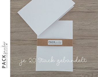Set (20 Stück) blanko Klappkarte A5 Premiumpapier 300 g | DIY-, Stempel-, Bastel-Projekte
