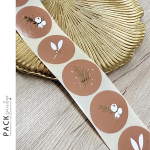 Aufkleber rund | Weihnachten | caramel | Sticker 50 mm | 3 verschiedene Motive