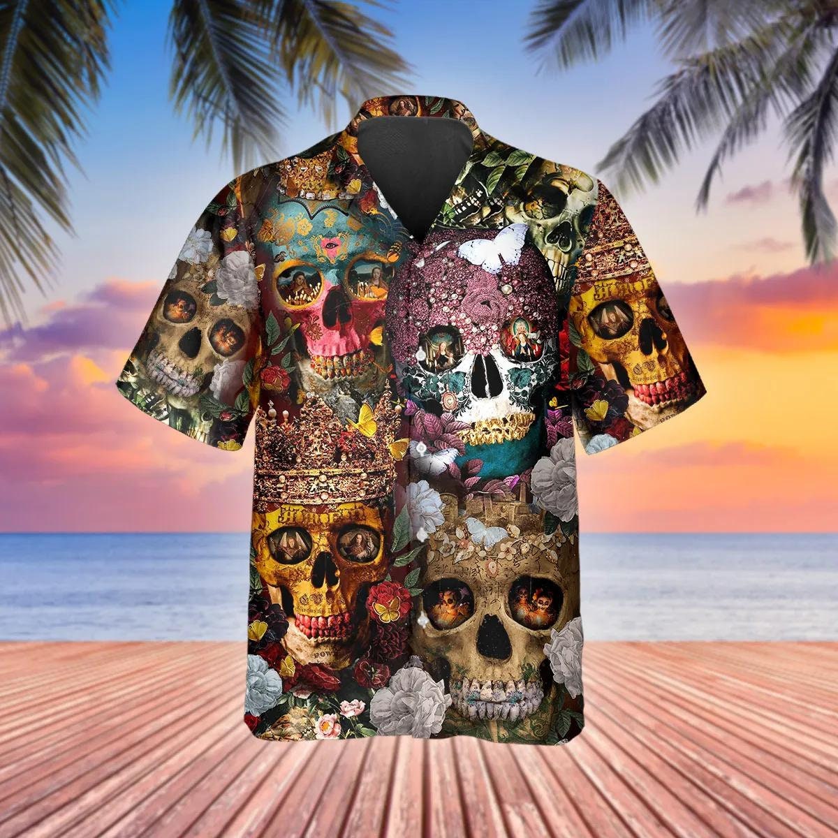 Discover Viking Hawaiian Unisex Shirt, Camisa Hawaiana Viking para Hombre Mujer