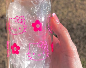 Hello Kitty 16 oz Glass Can