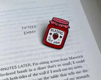 Reading Is My Jam | Book Lover Enamel Badge Gift